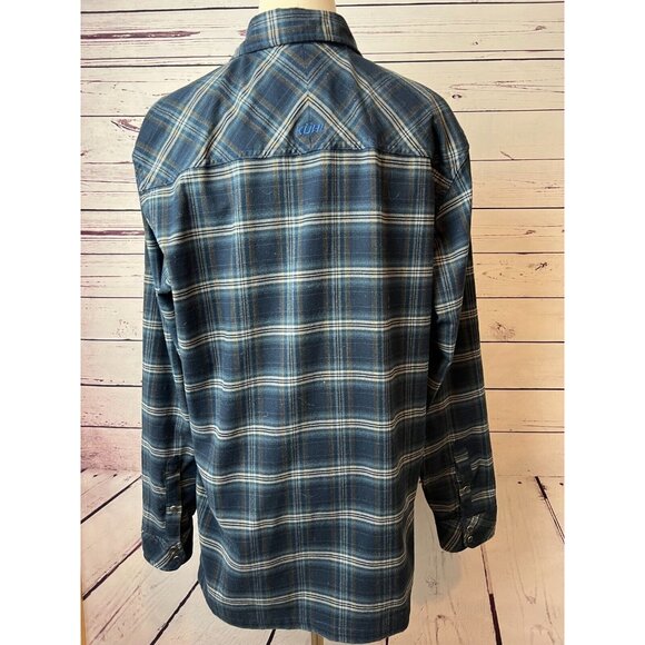 Kuhl flannel shirt size Large Mens Plaid Pearl Snap Western Western Flap Pockets - Picture 4 of 12